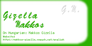 gizella makkos business card